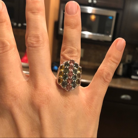 Multi Precious Gemstone Ring - Picture 3 of 3